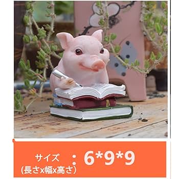 Amazon.co.jp: LxRx9 ガーデニング雑貨 リアルな豚 ピギー 豚